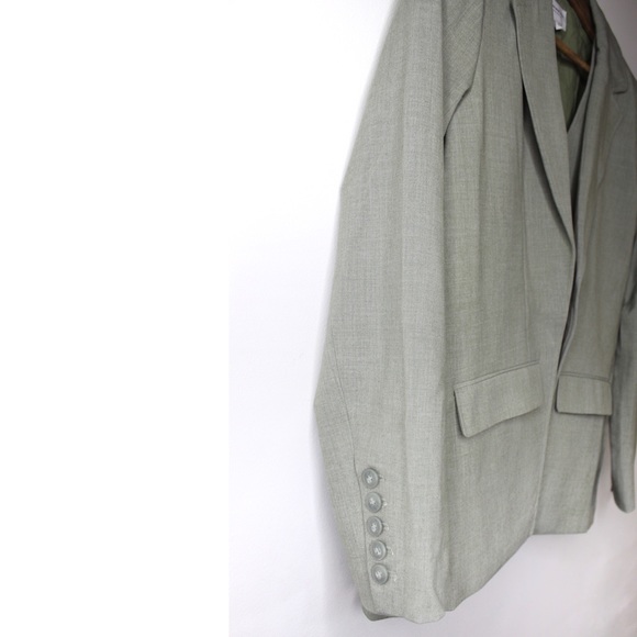 Who What Wear NWT Audrey Layered Blazer Stone Green XS - Picture 8 of 11